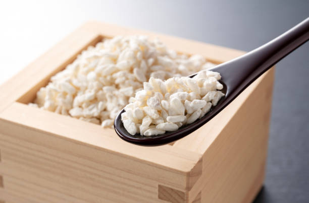 An image of koji in a spoon